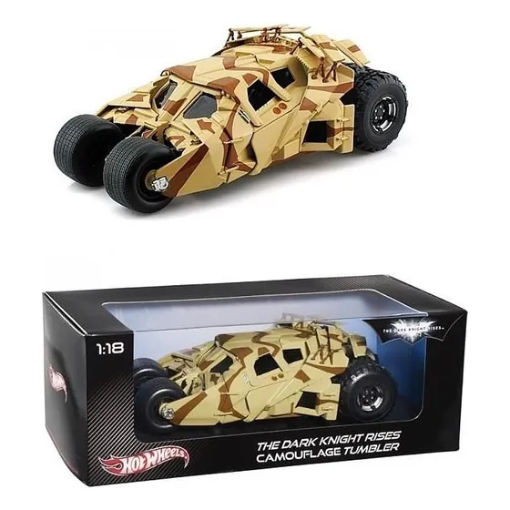Batimovil Tumbler Camouf. Film Dark Night- M Hot Wheels 1/18