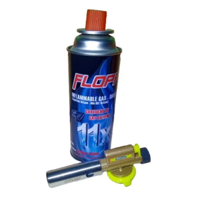 Soplete Flameador Cocina + Cartucho Gas 450ml, Profesional