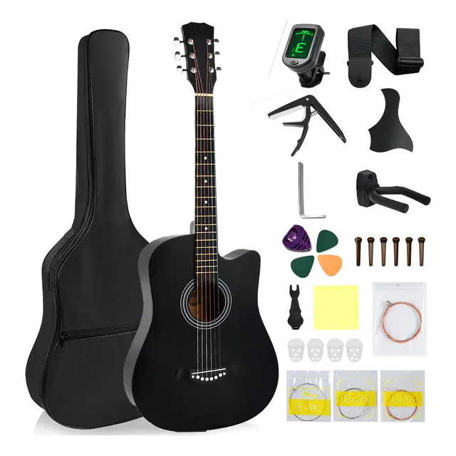 Guitarra acústica Foco My Lord FG810 para diestros negra abedul mate