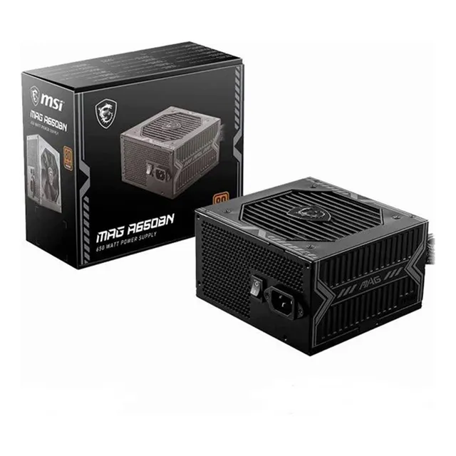 Fuente de poder para PC MSI MAG A650BN 650W negra 220V