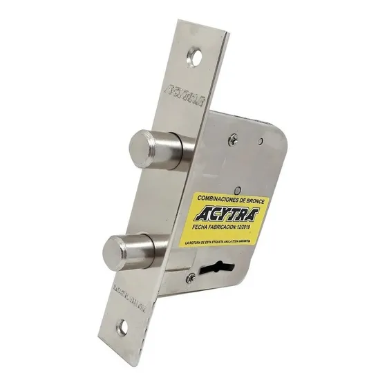 Cerrojo Acytra 501 2 Pernos 2 Llaves Puerta Cerradura Traba Color Plateado