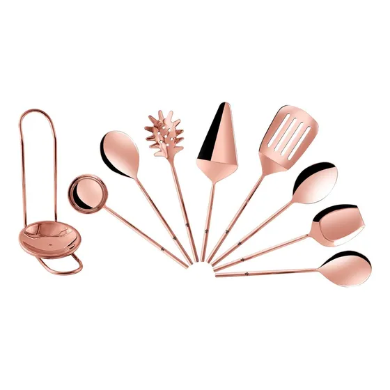 Utensilios De Cocina De Cobre Conjunto Grande | 9 Piezas De 