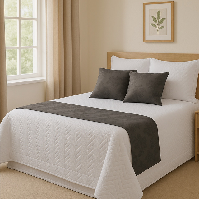 Peseira Para Cama Casal Jacquard Manta Xale Com Almofadas Peseira Para Cama Casal Jacquard Manta Xale Com Almofadas