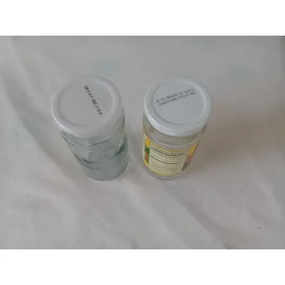 Frasco De Vidrio Con Tapa Metalica, Capacidad 350 Ml