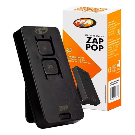 Controle Remoto Tx Zap Pop 433mhz Preto Ppa