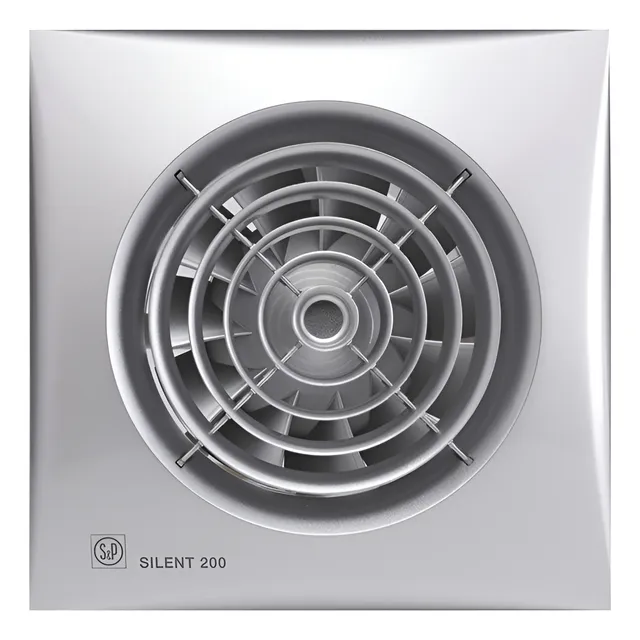 Extractor De Baño S&p Silent 100 Chz Silver Con Hidrostato Color Gris