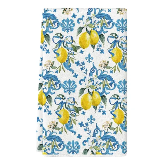 Artoid Mode Toalla Mano Verano Floral Azul Limon Para Hogar