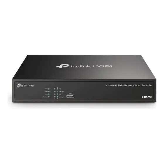 Nvr - Vigilancia Nvr1004h-4p  Nvr Poe 4 Canales Tp-link