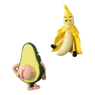 Pegatinas Magnéticas 3d Con Forma De Plátano Y Aguacate Para Pegatinas Magnéticas 3d Con Forma De Plátano Y Aguacate Para