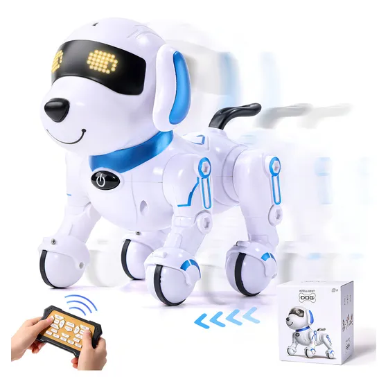 Perro Robot De Control Remoto Juguete Inteligente Medoosi Blanco
