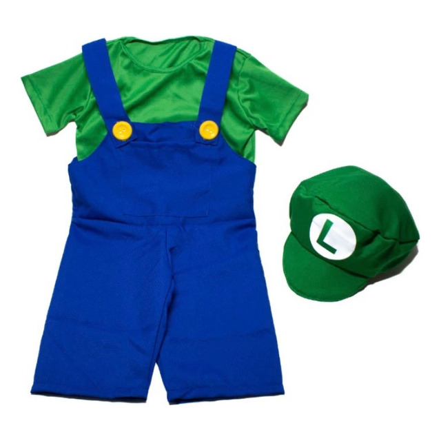 Fantasia Infantil Super Mario Bros Luigi Envio Imediato Fantasia Infantil Super Mario Bros Luigi Envio Imediato