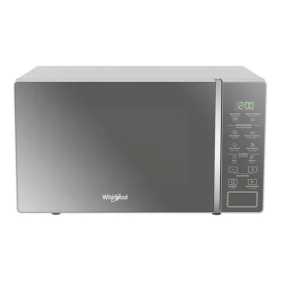 Horno de Microondas Whirlpool WM1807D Plata 0.7 ft3 20L Electrico De Mesa Plato Estante