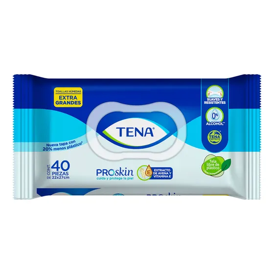 Toallas Húmedas Tena Proskin Extra Grande 40 Piezas
