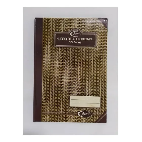 Libro De Accionistas Empastado 50 Folios 