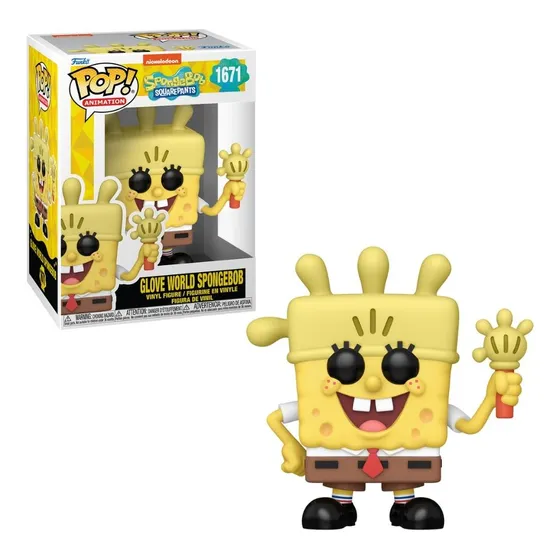 Boneco Funko Pop! Bob Esponja 25 Anos Bob Mundo Da Luva