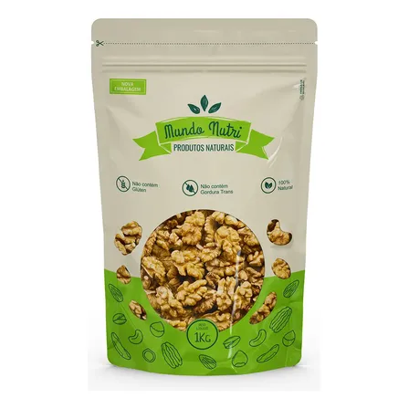 1kg Nozes Quartz Extra Light Importada Sem Casca Mundo Nutri