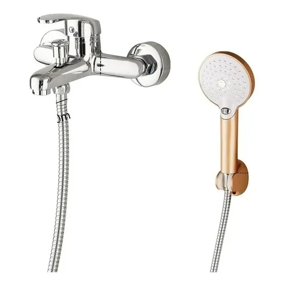 Grifería De Pared Con Ducha De Mano Y Mezclador Para Tina