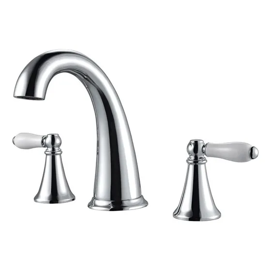 Grifo Baño Generalizado 2 Manija 8  Cromo Pulido Modelo Agua