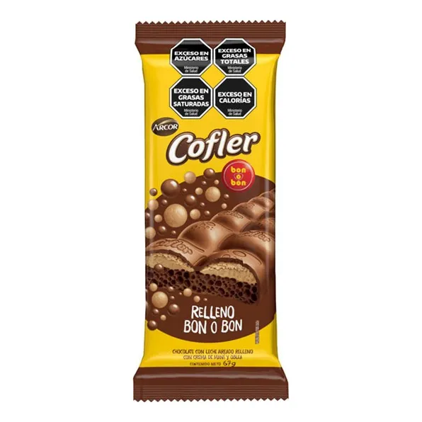 Tableta Chocolate Cofler Air X55gr Arcor Oficial