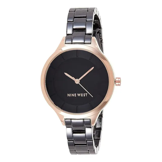 Reloj Nine West Nw2225bkrt Mujer Negro/dorado