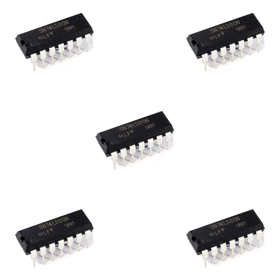5pzs 7400 74ls00 Compuerta Logica Nand Cuadruple 2 Entradas