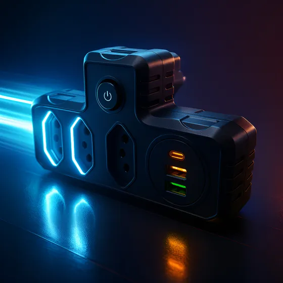 Regua Tomada Sem Fio Profissional Usb 3 Tomadas 10 Amperes