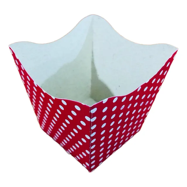 10 Cachepô De Papel Para Festa Doce Decoração Poá Rosa Pink 