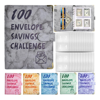 Carpeta De Desafío 100 Sobres Para Ahorrar Dinero (gris) Carpeta De Desafío 100 Sobres Para Ahorrar Dinero (gris)