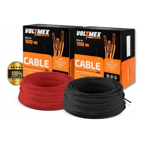 Paquete 2 Rollos Calibre 12 Awg De 100 Metros C/u