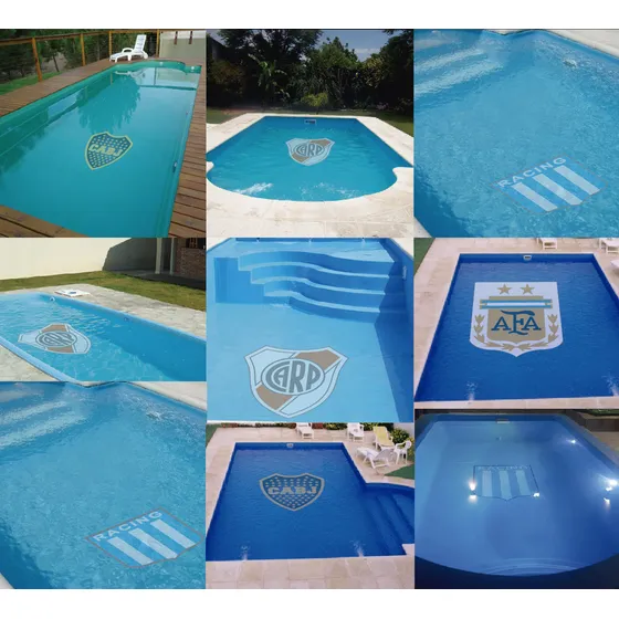 Escudos De Futbol En Vinilo Para Piletas 1m De Alto!