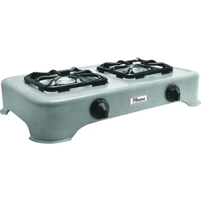 Cocina 2 Hornillas A Gas/ P Sobreponer Mesa Acero Inox 