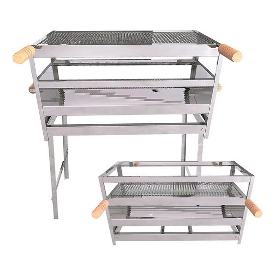Churrasqueira Móvel Sacada 60x40cm Inox Sem Fumaça