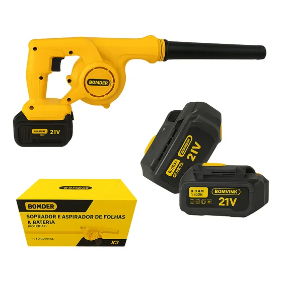 Aspirador Soprador Profissional Forte 2 Bateria Sem Fio