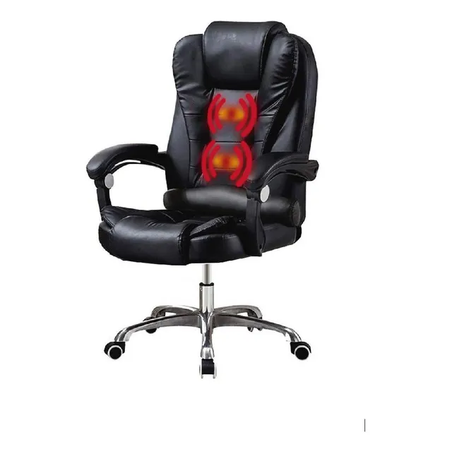 Silla Ejecutiva Sillón Oficina Puntos Masajes Y Reposapies Color Negro Lumax Miles ZGS-959-2M