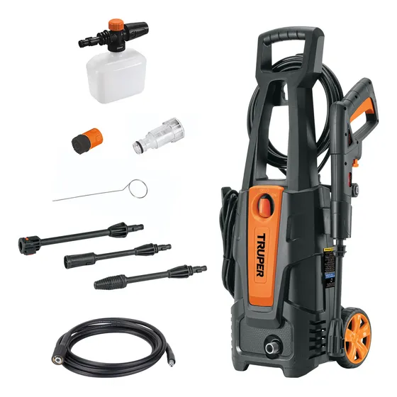 Hidrolavadora Presión Máxima 1800 psi, 127 V Color Naranja Truper HILA-1800