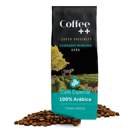 Café Especial em Graos Coffee++ Cerrado Mineiro 250g Especial 100% Arábica Torra Média Coffee ++