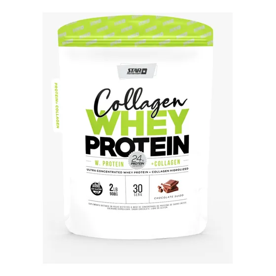 Collagen Whey Protein 2 Lb (prote+ Colageno)- Star Nutrition Sabor Chocolate