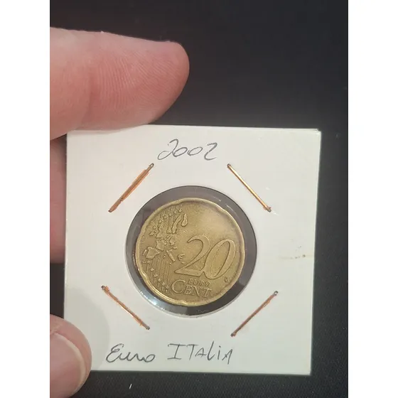 Moeda Itália 20 Cêntimos De Euro, 2002
