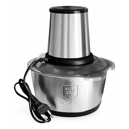 Processador Triturador Elétrico De Alimentos Inox 2 Litros Prateado 127v