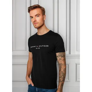 Camiseta Tommy Hilfiger Masculina Logo Tee Preta Camiseta Tommy Hilfiger Masculina Logo Tee Preta