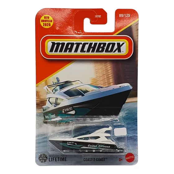 Coast 2 Coast Barco Lancha Iate Matchbox 1/64