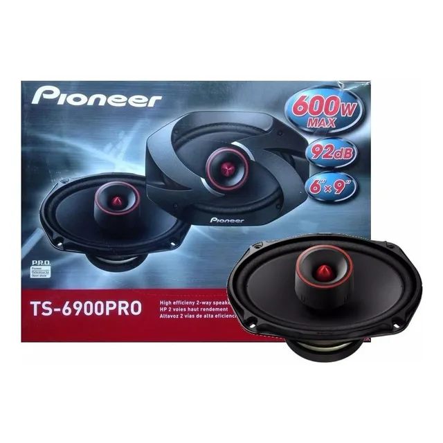 Par de altavoces Pioneer TS-6900Pro 6x9, 2 vías, 600 W, 4 ohmios