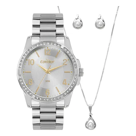 Kit Condor Feminino Elegante Prata - Co2035nsn/k4k
