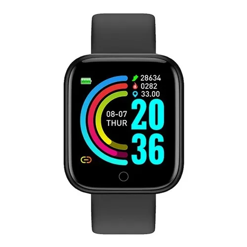 Reloj Smartwatch Smart Bracelet D20s, Hombre/mujer Color De La Malla Plata Color Del Bisel Blanco Color De La Caja Plata