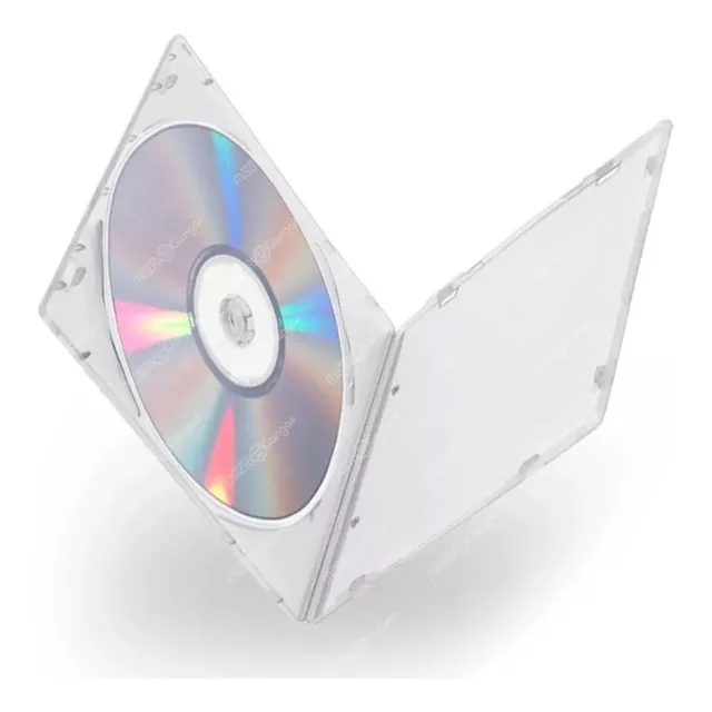 Estuche Caja Forro Transparente Para Cd Dvd Pack X 10