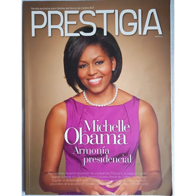 Revista Exclusiva Prestigia Bcp Abril 2013 #6 Michelle Obama