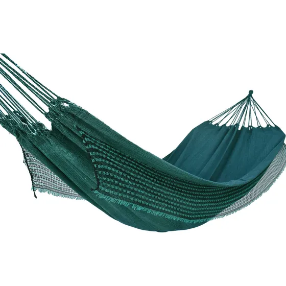  Rede Têxtil rede de dormir casal descanso jeans cor verde
