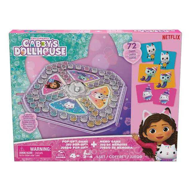Casa De Muñecas Gabby Jgos Ludo Magico + Memotest Int 98281