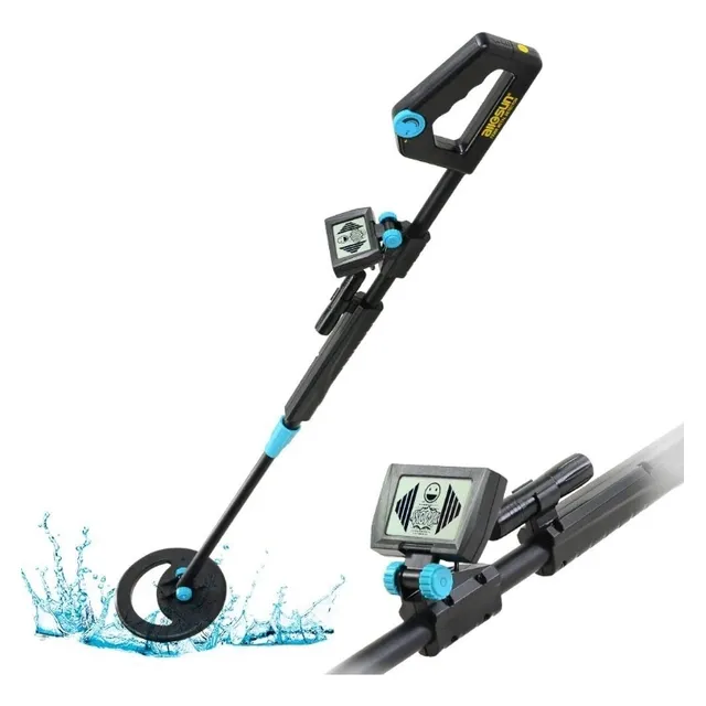 Detector De Metales Impermeable Con Pantalla Lcd Oro Plata J