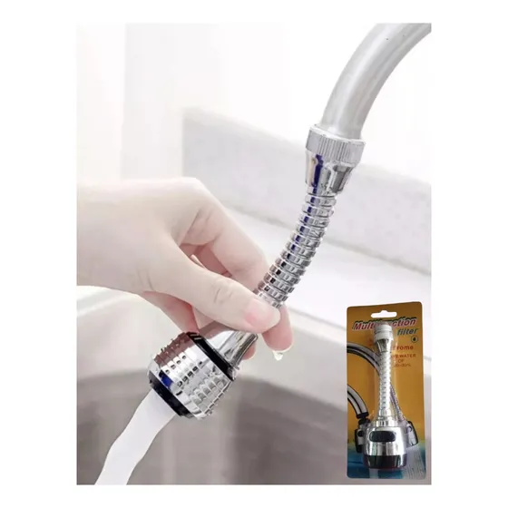Extensión Grifo Tubo Cocina O Baño 360° Flexible, Rociador 